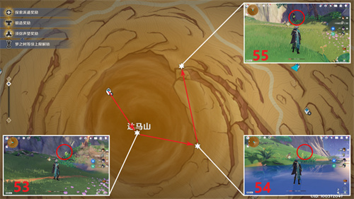 原神千壑沙地草神瞳位置图 千壑沙地草神瞳位置在哪